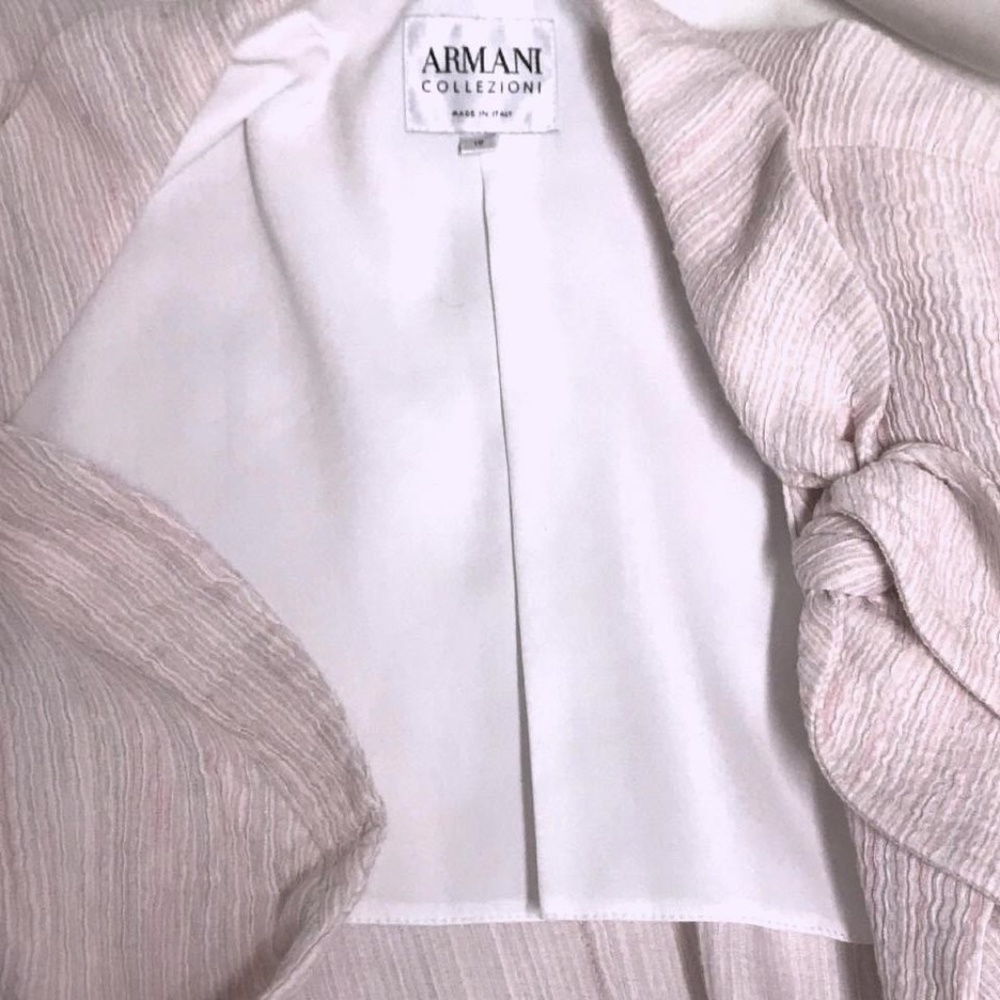 ❌❌SOLD❌❌ ARMANI Collezioni Pink Striped Jacket 10 - Picture 7 of 8